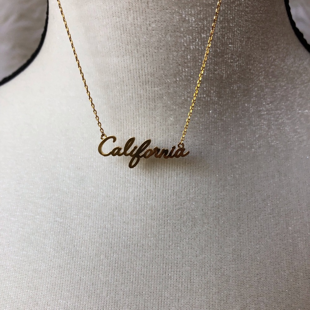 Gold “ California” necklace